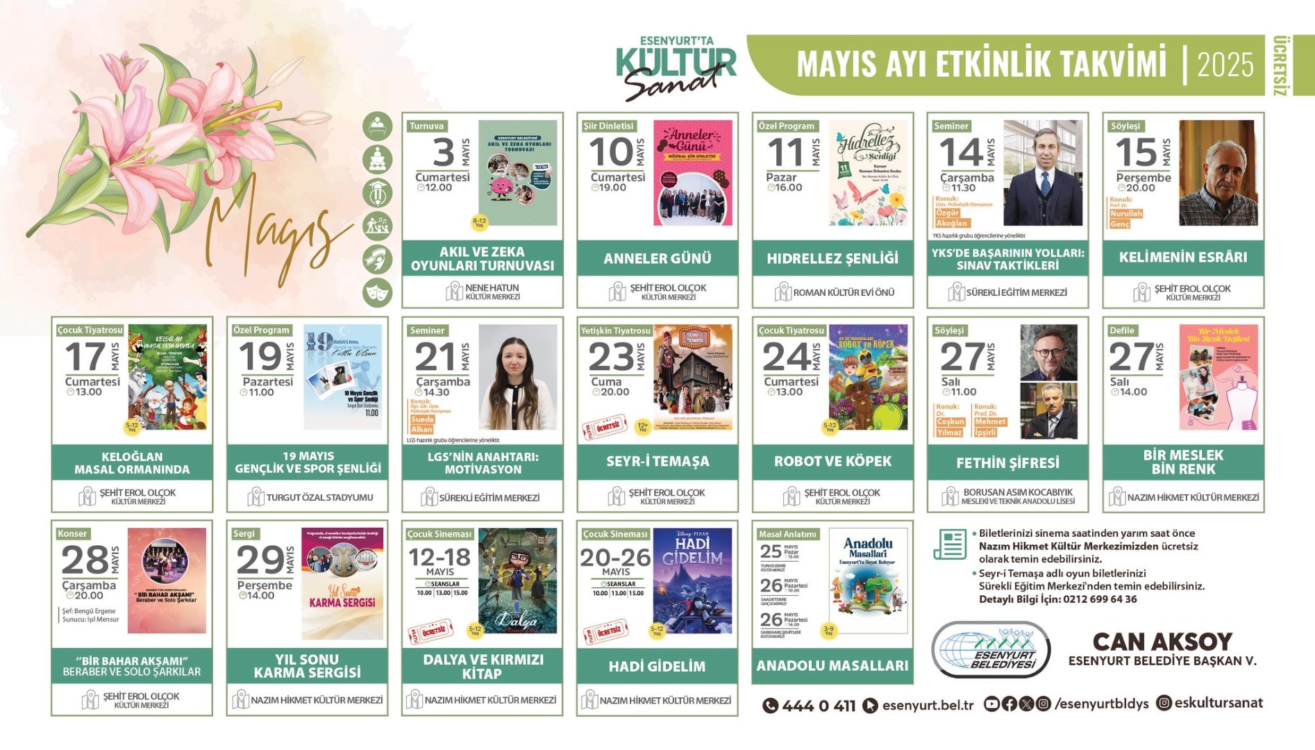 Mayıs Ayı Etkinlik Takvimi