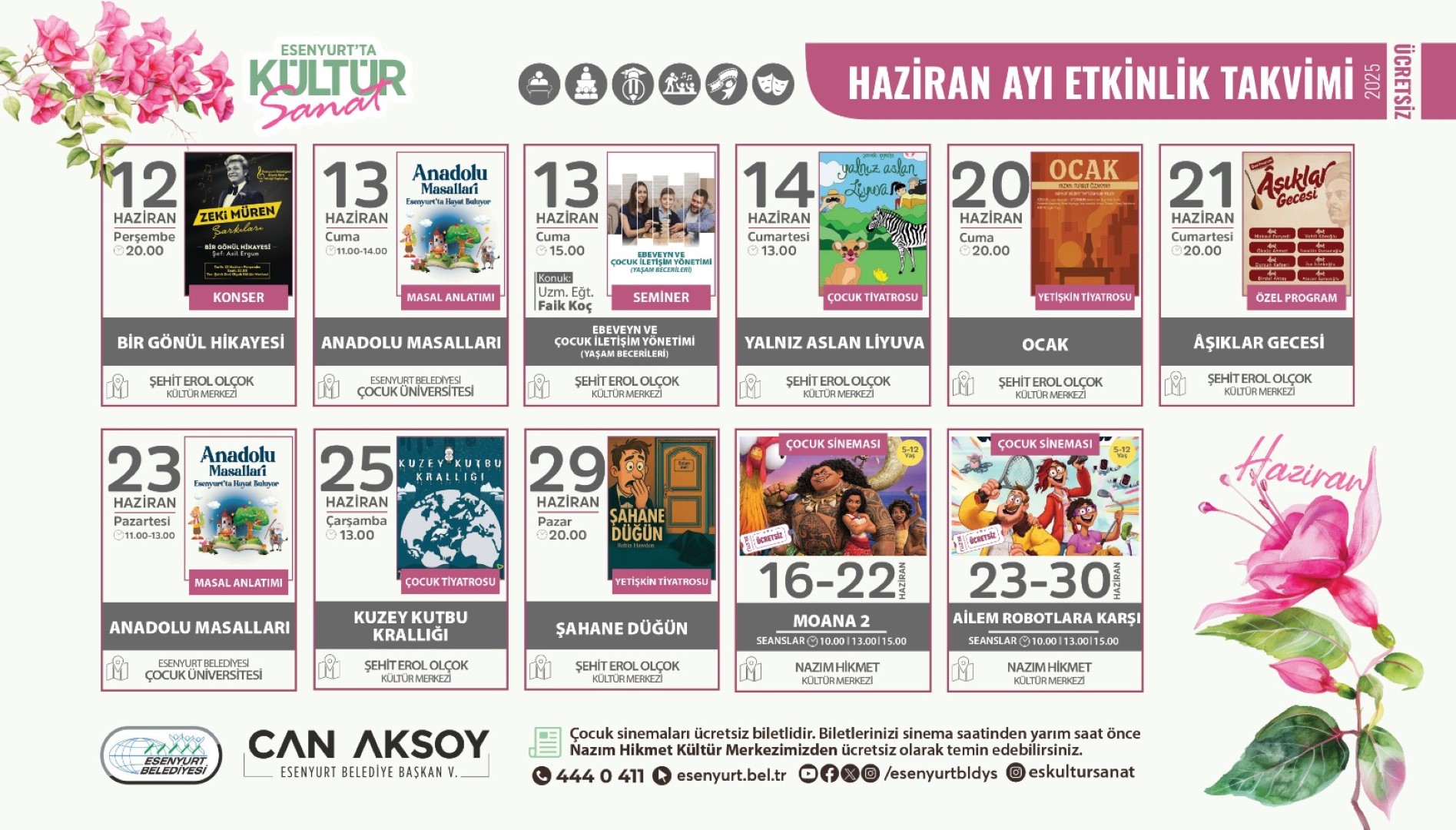 Haziran Ayı Etkinlik Takvimi 